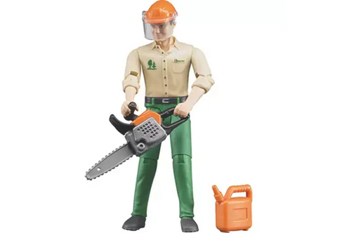 Forstarbeiter Figuren-Set Bruder 60030 mit Forstwerkzeug im Maßstab 1:16