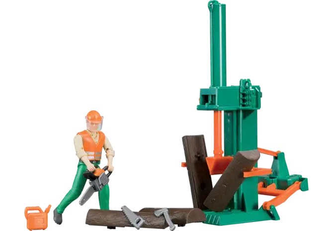 Forstwirtschaft Figuren-Set Bruder 62650 mit Zubehör im Maßstab 1:16