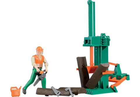 Forstwirtschaft Figuren-Set Bruder 62650 mit Zubehör im Maßstab 1:16