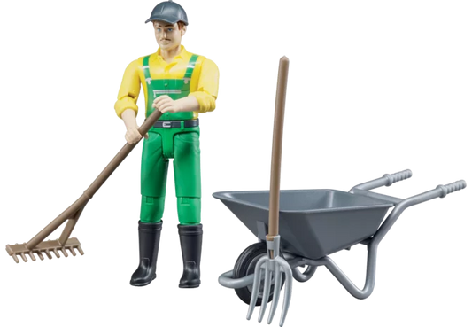 Bruder Landwirt Figuren-Set mit Zubehör im Maßstab 1:16
