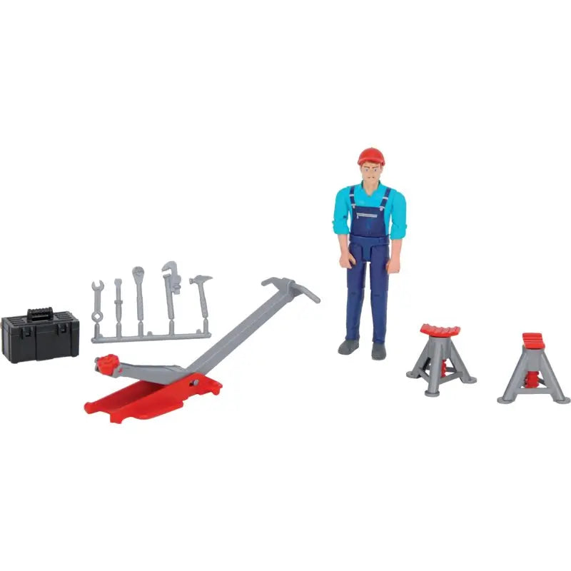 Werkstatt Figuren-Set Bruder 62100 mit beweglichen Figuren und Werkstattzubehör im Maßstab 1:16