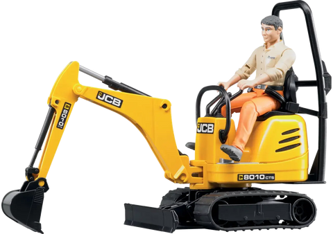 Bruder JCB Mikrobagger 62002 – JCB 8010 CTS im Maßstab 1:16 in Gelb