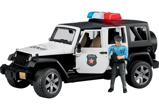 Bruder Jeep Wrangler Unlimited Rubicon Polizeifahrzeug Spielzeug im Maßstab 1:16

