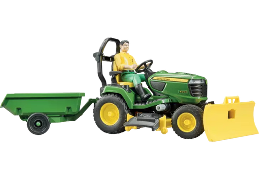 Bruder John Deere Rasenmäher mit Gärtnerfigur Spielset
