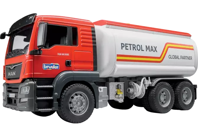 Tankwagen MAN TGS Bruder 03775 – Tanklastzug im Maßstab 1:16 seitliche Ansicht
