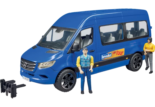 Bruder Mercedes Benz Sprinter mit Fahrer und Fahrgast Spielzeug 1:16
