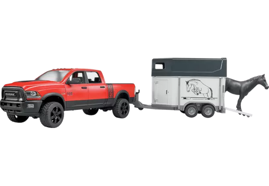 Bruder RAM 2500 Pickup mit Pferdeanhänger Spielzeug im Maßstab 1:16
