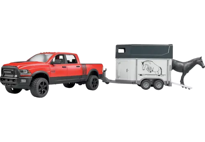 Pickup mit Pferdeanhänger Bruder 02501 – RAM 2500 Transportset für Kinder ab 3 Jahren