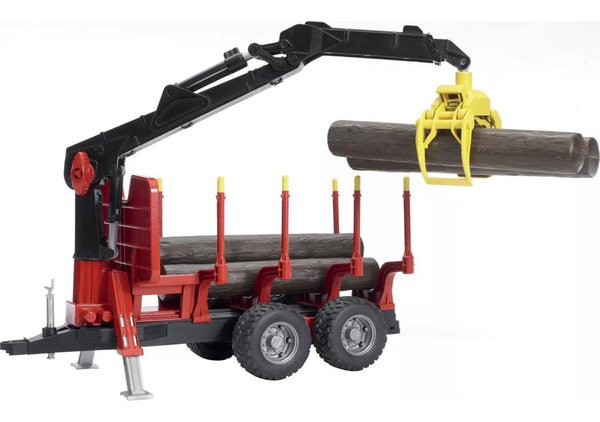 Bruder Rückeanhänger mit Ladekran 1:16 für Kinder ab 1 Jahr

