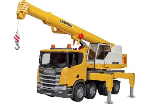 Bruder Scania Liebherr Kran 03571 – Scania Super 560R mit Kranaufbau im Maßstab 1:16