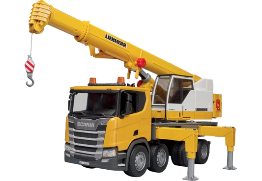 Bruder Scania Super 560R LKW mit Liebherr Kran Spielzeug 1:16
