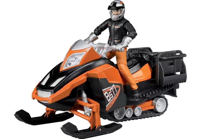 Bruder Snowmobil mit Fahrer und Winterausrüstung im Maßstab 1:16
