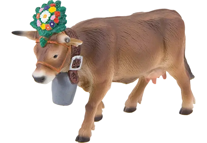 Alpenkuh Bullyland Figur 62615 Darina – 13 cm handbemalt, seitliche Ansicht