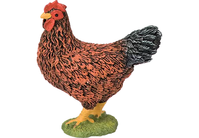 Bullyland Huhn Figur, handbemalt, 5 cm hoch, Maßstab 1:32
