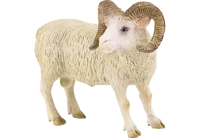 Schafbock Figur Bullyland 62290 – 8 cm Spieltier mit Hörnern und Fellstruktur