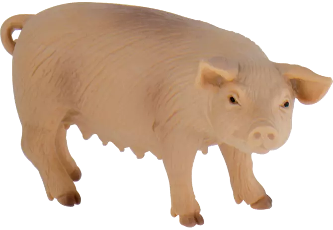 Bullyland Schwein Figur, handbemalt, 10 cm lang

