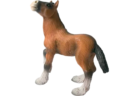 Bullyland Shire Fohlen Figur 8 cm – Handbemaite Pferdefigur aus robustem Kunststoff