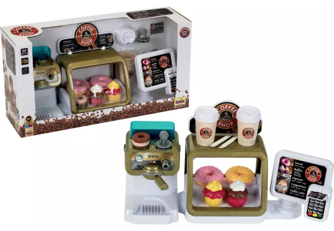 Coffee Shop Spielzeug von klein, buntes Barista-Set für Kinder ab 3 Jahren
