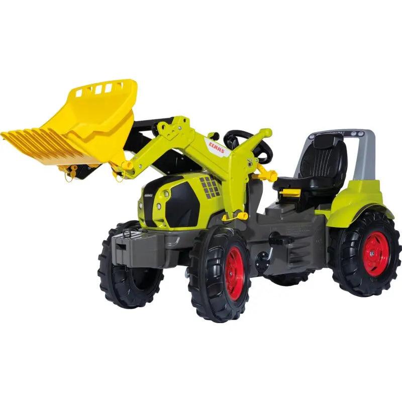 Claas Arion 660 Kindertraktor mit Frontlader rollytoys – grüner Trettraktor seitlich