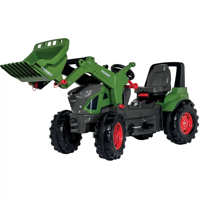 Fendt 942 Vario Kindertraktor mit Frontlader von rollyToys in originalgetreuem Fendt-Design