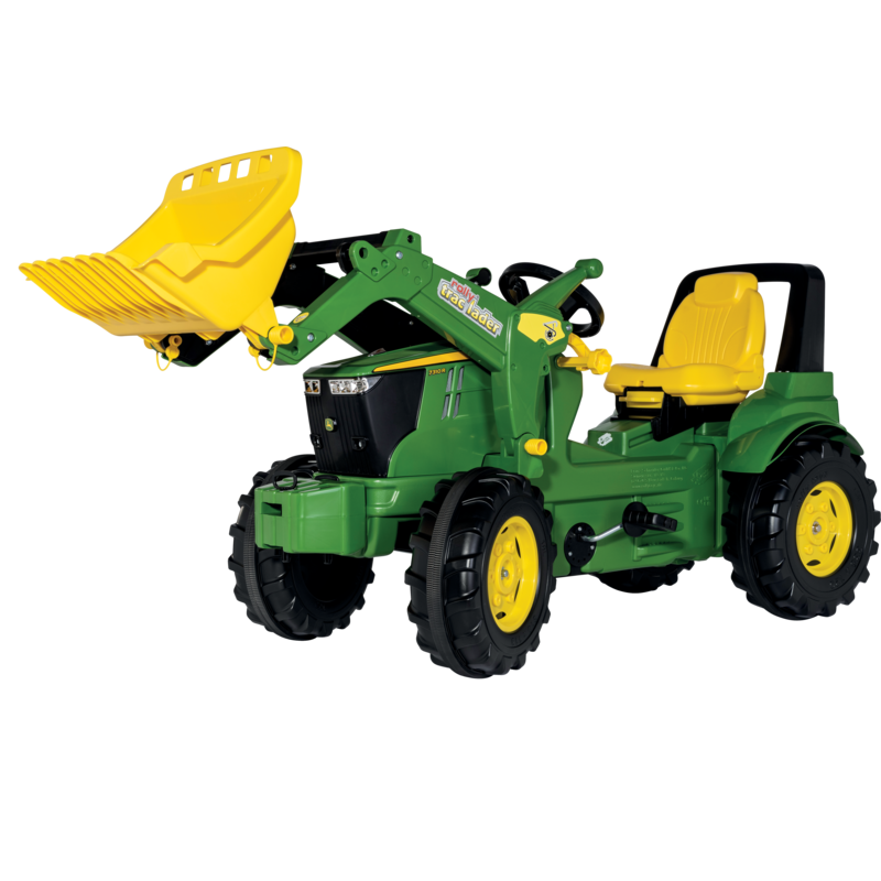 FarmTrac Premium John Deere 7310R Kindertraktor mit großem Frontlader von rollyToys