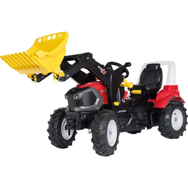 Lindner Lintrac Premium Trettraktor mit Frontlader rollytoys mit Luftreifen seitlich
