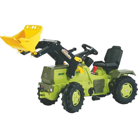 rollytoys FarmTrac MB 1500 Trettraktor mit Lader – Seitenansicht in Grün