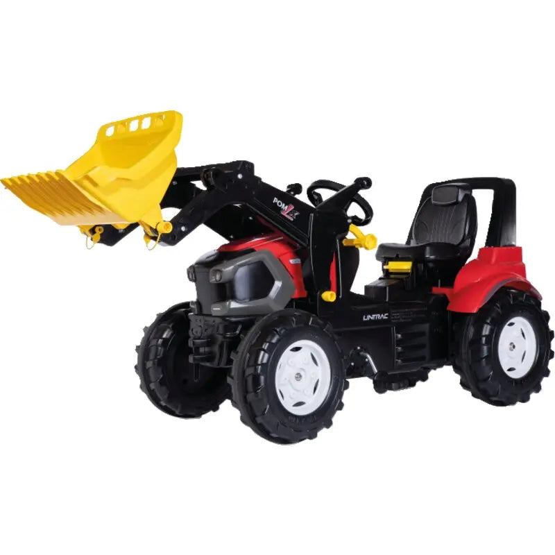 Lindner Lintrac Kindertraktor mit Frontlader 730117 von rollyToys in Rot, Seitenansicht