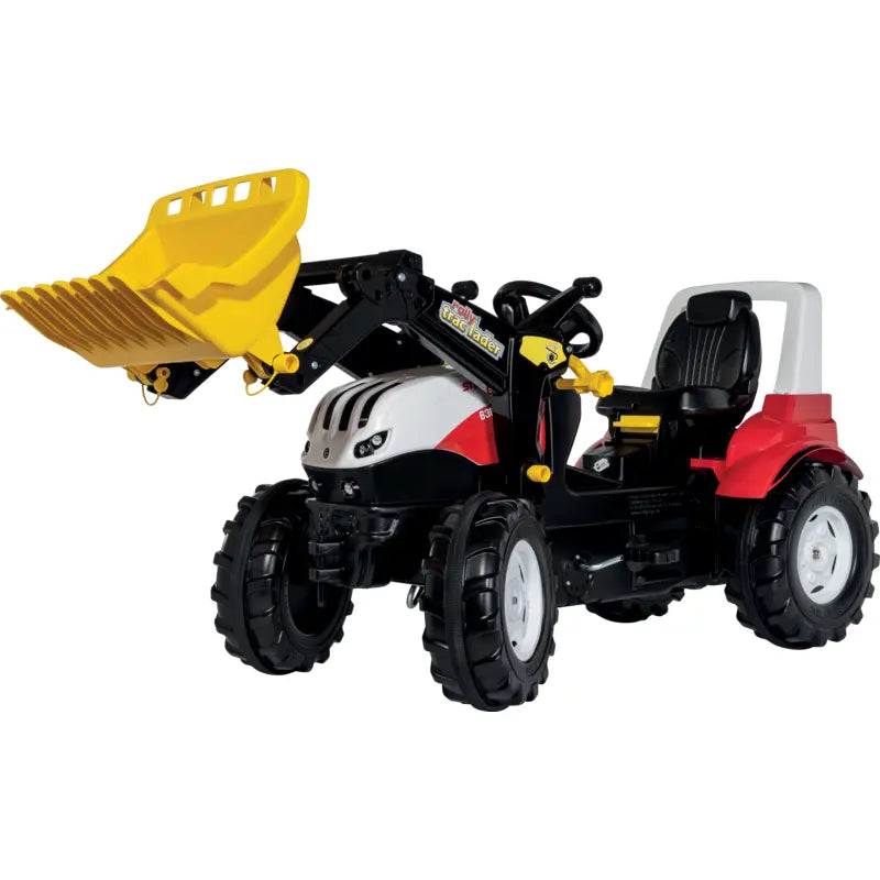 Steyr 6300 Terrus CVT Kindertraktor mit Frontlader 730001 von rollyToys in Rot-Weiß