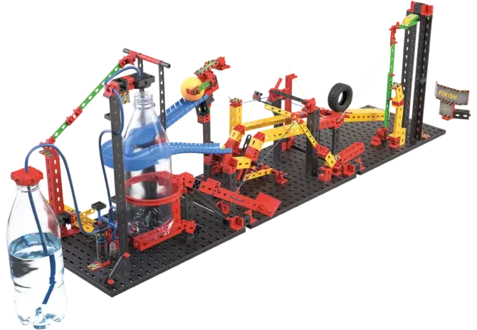 Fischertechnik Kettenreaktion Set 569018 mit 3 Actionmodellen aus Kugeln und Hebeln
