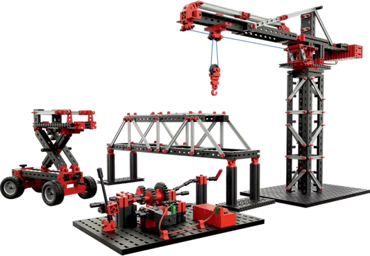 Fischertechnik Maschinenbau Set mit E-Motor und 30 Modellen
