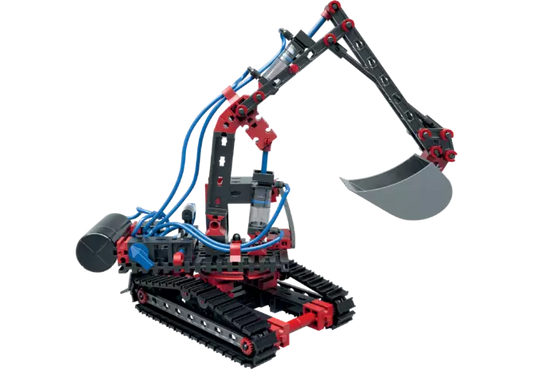 Fischertechnik Kettenbagger mit Pneumatik Modulen und 5 Modellen

