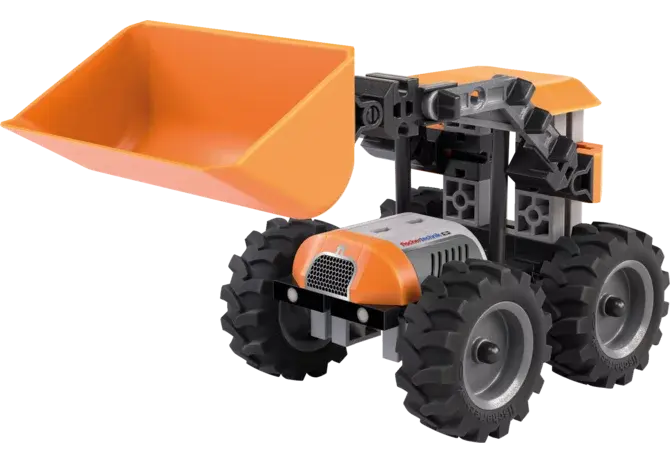 Fischertechnik Radlader 576106 mit beweglichem Frontlader – Bausatz für Kinder ab 7 Jahren