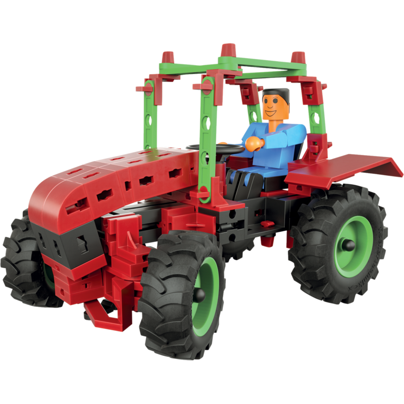 Fischertechnik Traktor-Bauset mit drei Modellen und Spielfigur
