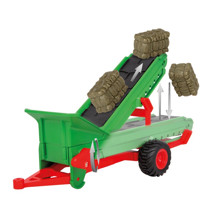 JAMARA Förderband-Anhänger 1:24 mit drei Heuballen