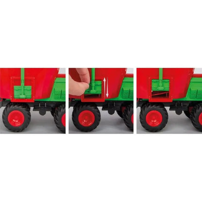 JAMARA Futtermischwagen 1:24 an Traktor gekoppelt – Bauernhof-Spielzeugset