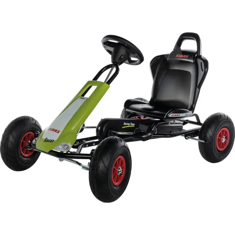 rollytoys Claas Go-Kart 105038 – Kinderfahrzeug in grün-weißem Claas-Design für Kinder ab 5 Jahren