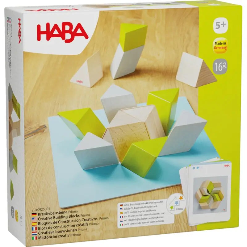 HABA Prismo Kreativ-Bausteine im Detail – hochwertige Holzqualität Made in Germany