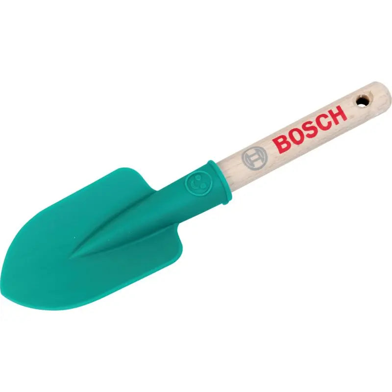 BOSCH Spielzeug Handspaten Kinder klein – robuster Gartenspaten für Kinder ab 3 Jahren