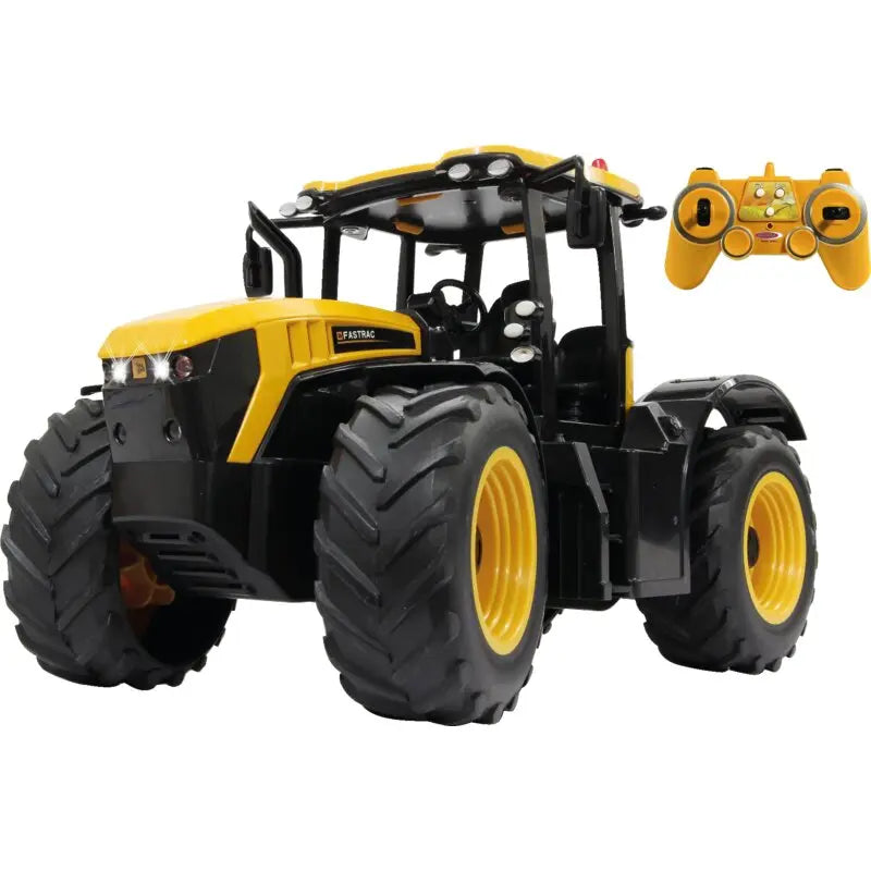 JAMARA JCB Fastrac RC Traktor 405300 in JCB-Gelb mit LED-Licht im Maßstab 1:16