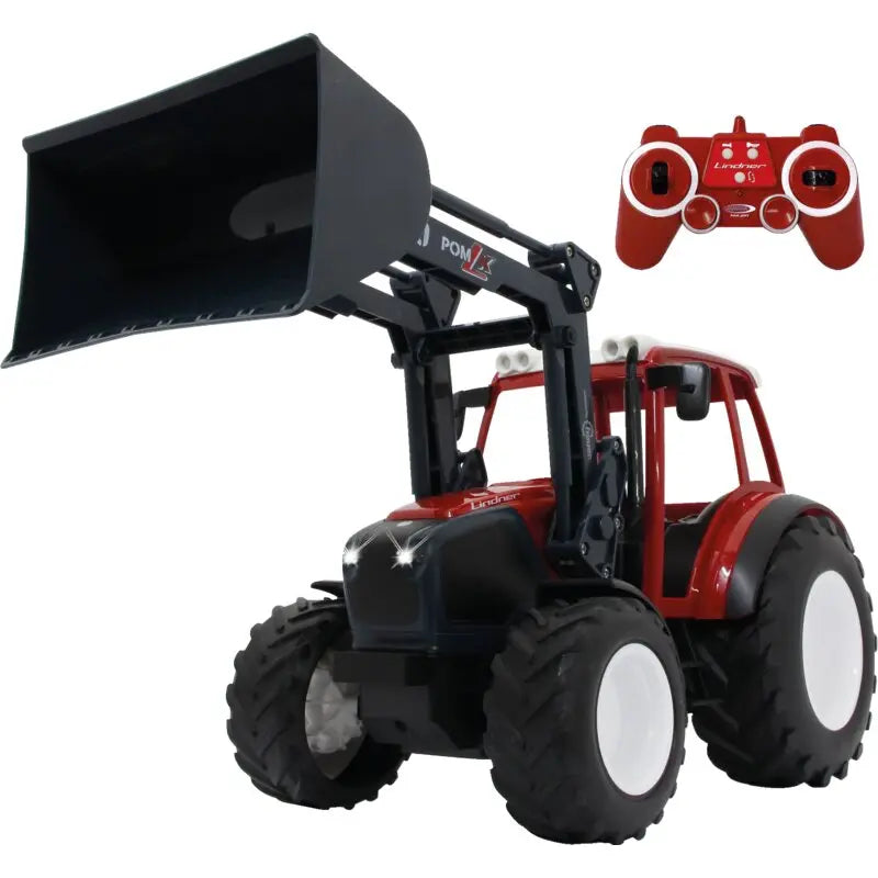 JAMARA Lindner Geotrac Frontlader 405050 – RC Traktor 1:16 mit Hauer POM-LX seitlich