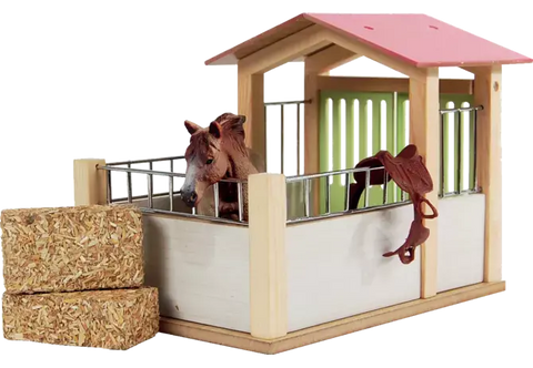 Kids Globe Pferdebox 610206 – Einzelbox im Maßstab 1:32 für Reiterhof