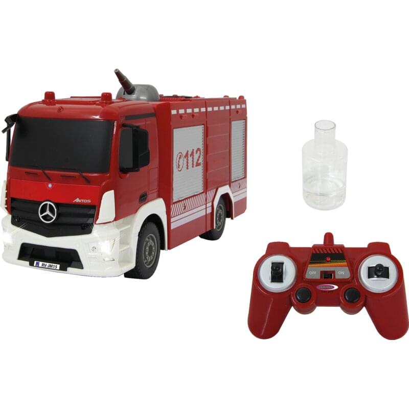 JAMARA Mercedes-Benz AROCS Feuerwehr TLF RC-LKW mit Spritzfunktion im Maßstab 1:20