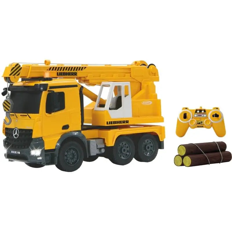 Mercedes-Benz AROCS Schwerlastkran Liebherr Edition JAMARA RC-Modell 1:20 seitliche Ansicht
