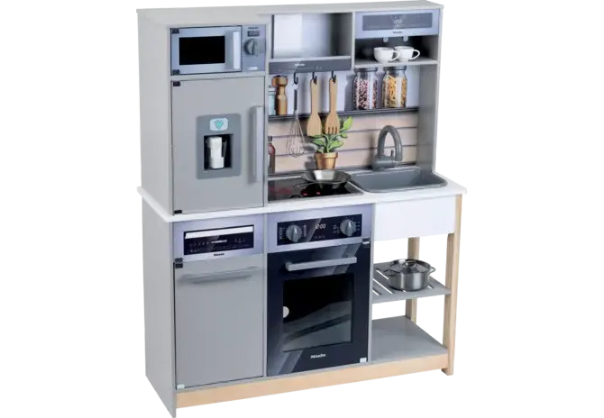 Miele Family Holzküche klein 7194 – große Kinderküche aus Holz in der Frontansicht