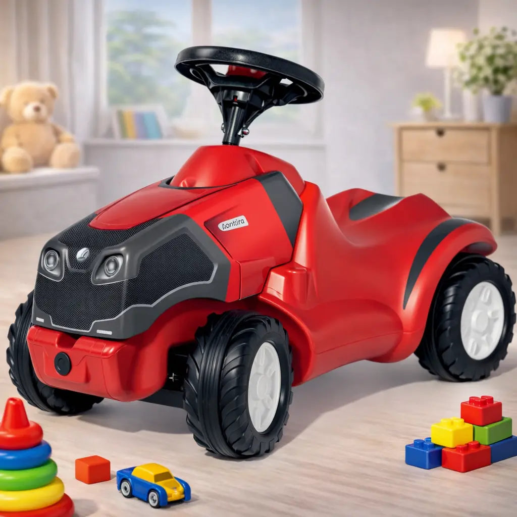 RollyToys Minitrac Lindner Geotrac Traktor-Rutschfahrzeug in originalgetreuem Design