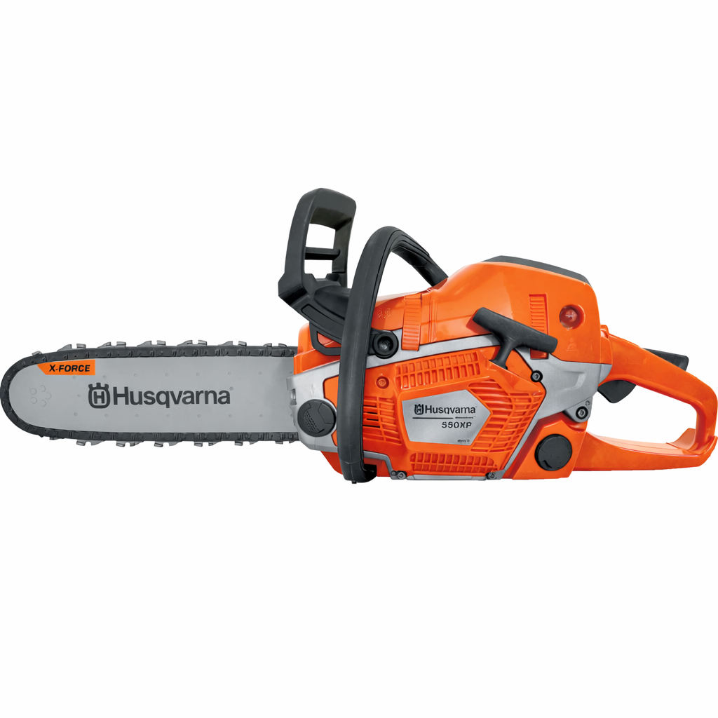 Motorsäge Husqvarna 550XP Spielzeug mit Schutzausrüstung – Für kleine Holzfäller