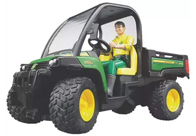 Bruder John Deere Gator 855D 02490 Geländefahrzeug 1:16 mit Fahrerfigur
