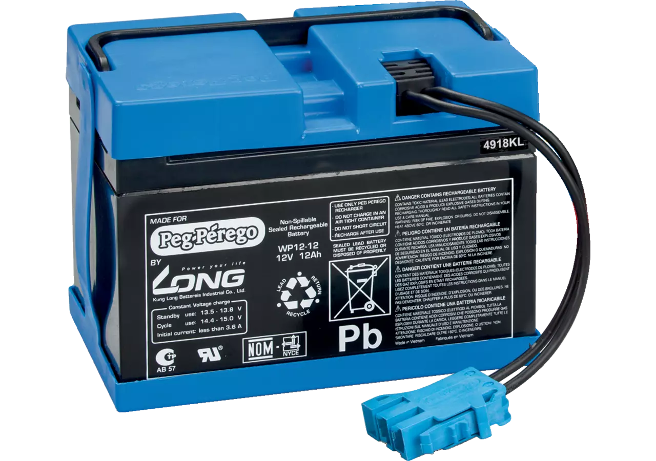 Peg-Perego 12V 12Ah Ersatzbatterie für Kinderfahrzeuge
