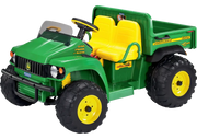 Peg-Perego John Deere Gator HPX OR0060 Elektrofahrzeug seitliche Ansicht mit Kippaufbau